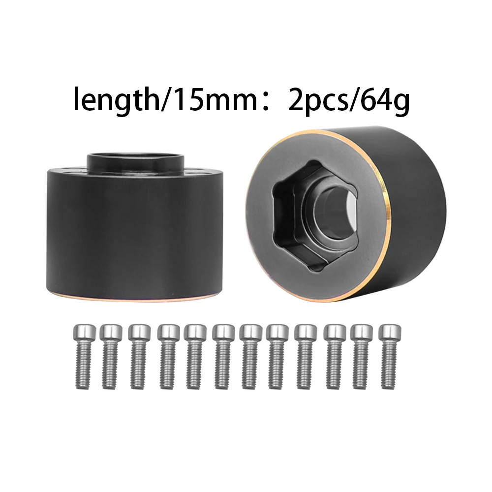 Messinggewichte, 12 mm Rad-Sechskantnabe, erweiterter Adapter für 1/10 RC Crawler 1,9 2,2 Zoll Räder, Felge, Axial SCX10, TRX4, Gegengewicht