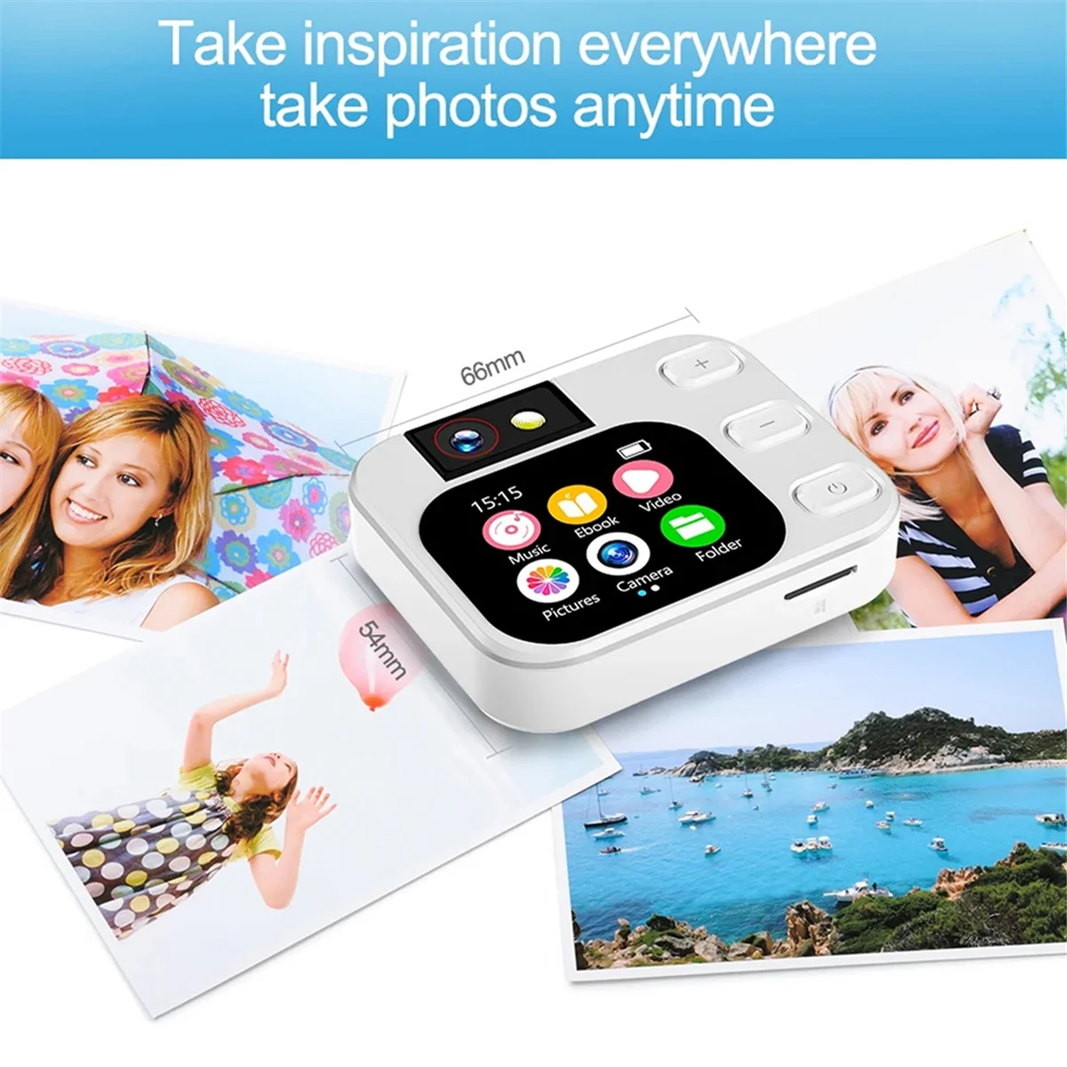 مسجل صوت صغير X19 جديد لك 2.2 شاشة تعمل باللمس OTG Type-C بلوتوث التقاط صور تسجيل الفيديو مشغل MP3 للكتاب الإلكتروني