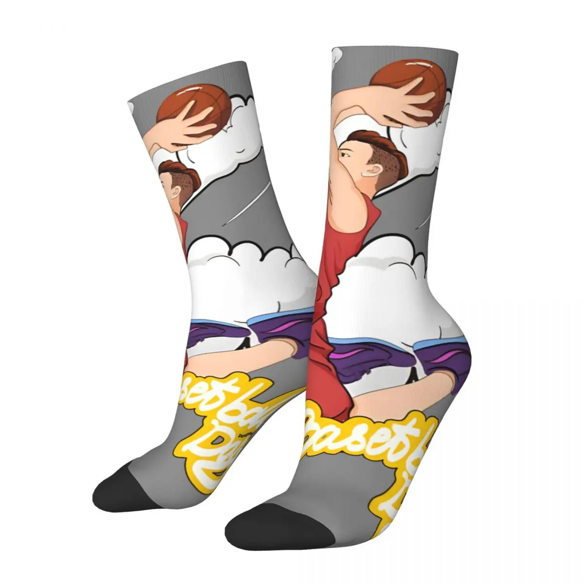 Hip Hop Vintage Fun Crazy Men's compression Socks Unisex S-SLAM DUNK Street Style Seamless Printed Funny Crew Sock Boys Gif