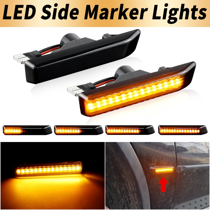 2PCS Canbus For BMW 3 Series E36 96-98 M3 Facelift model 97-99 X5 E53 99-06 LED Side Marker Turn Signal Lights Car Accessories