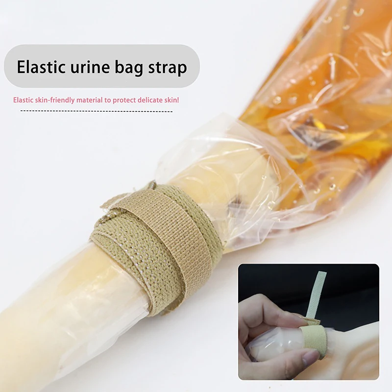 10Pcs Men Urinary Incontinence Penile Clamp Fixer Reusable Holder Band Adjustable Male External Catheter Strap Fixed Urine Bag