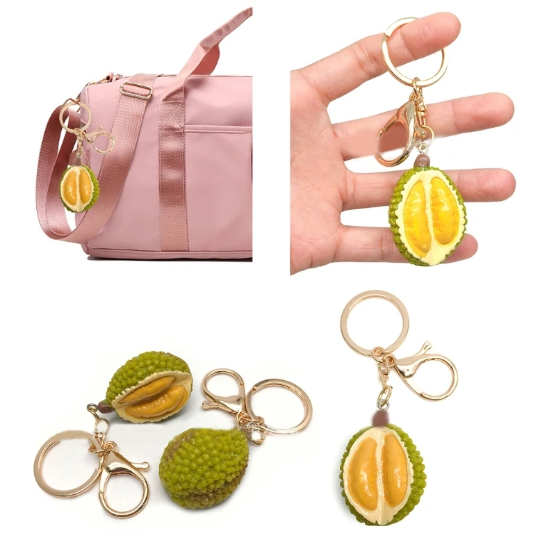 Durian Fruit Keyring Simulated Durian Keychain for Fashion Enthusiasts