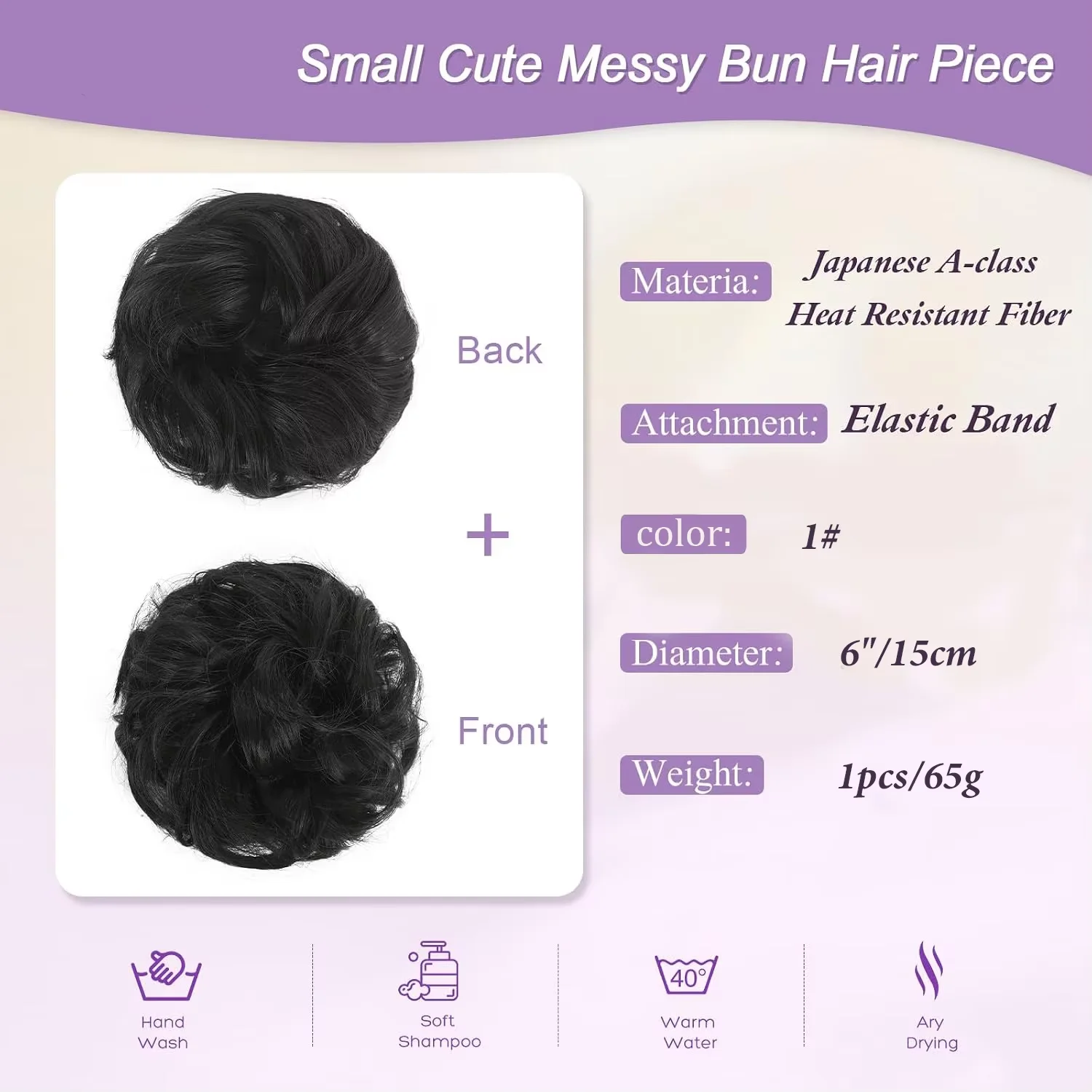 Dark Gray Messy Bun Hair Piece Scrunchy Updo Synthetic Curly Chignon Hairpiece for Women Bridal Daily Party Hairstyle