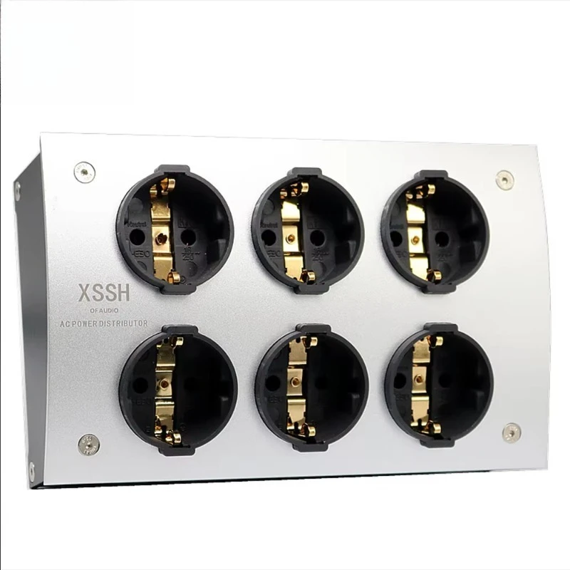 Power Outlet  Audio EU Shuko Euro AC Power Distributor 125V-250V 50/60Hz 16A IEC Inlet Electrical Plug Socket Outlet
