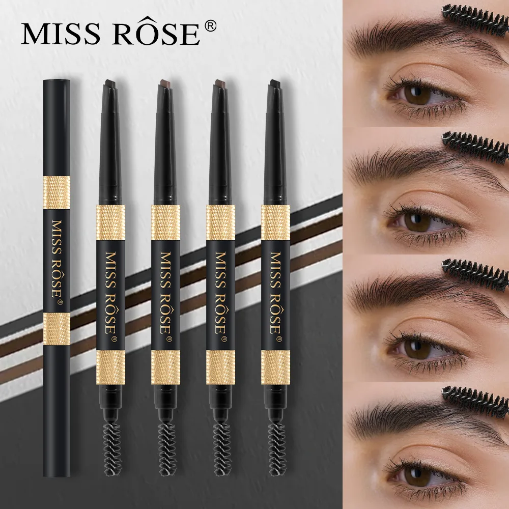 MISS ROSE Triangle Rotating Easy To Colour Not-smudging Eyebrow Pencil Make-up Sweatproof Waterproof Eye Brow Pen Tint Cosmetics