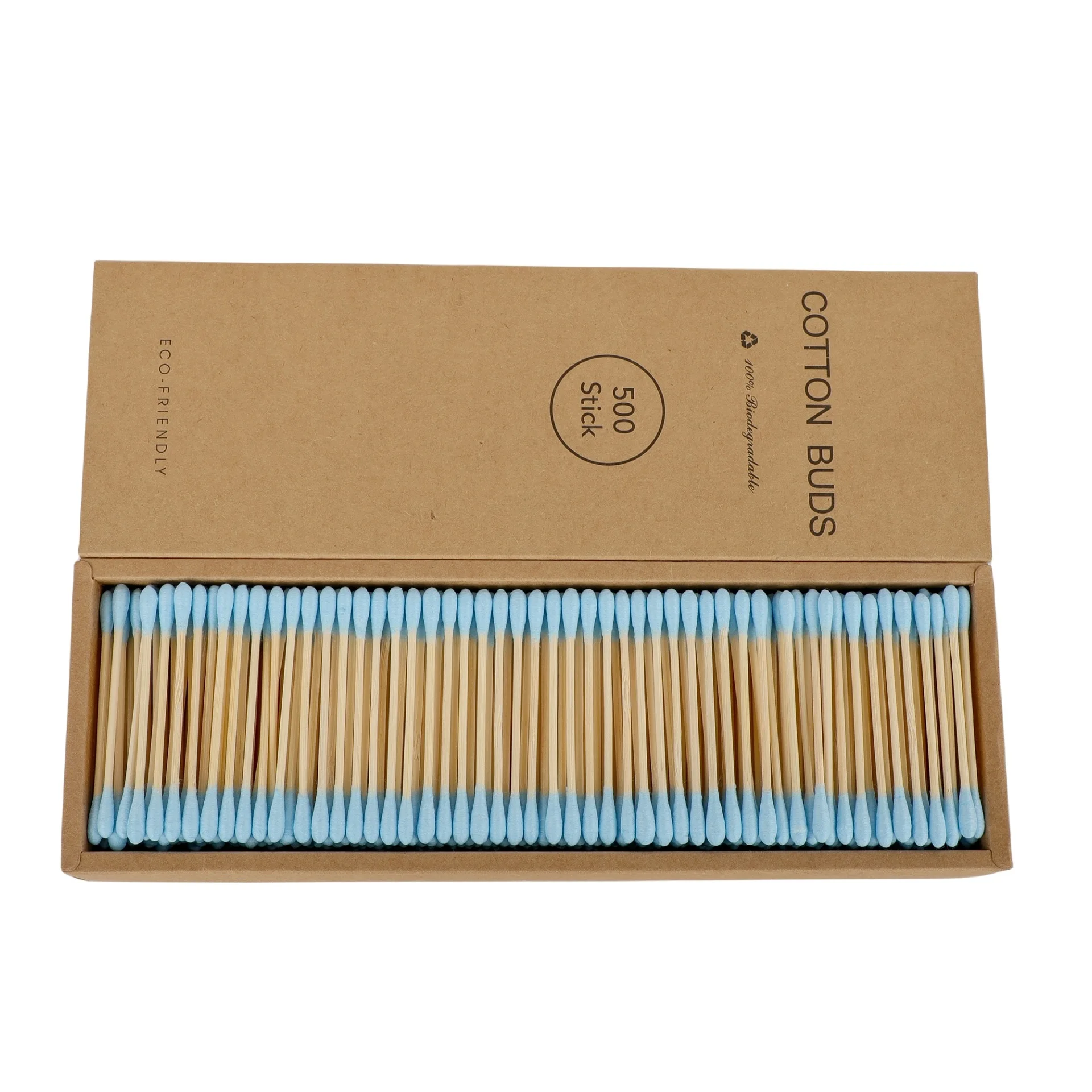 500Pcs/Box Colored Cotton Swabs Ear Wax Cleaning Care Makeup Removal Double Ended Cotton Swabs