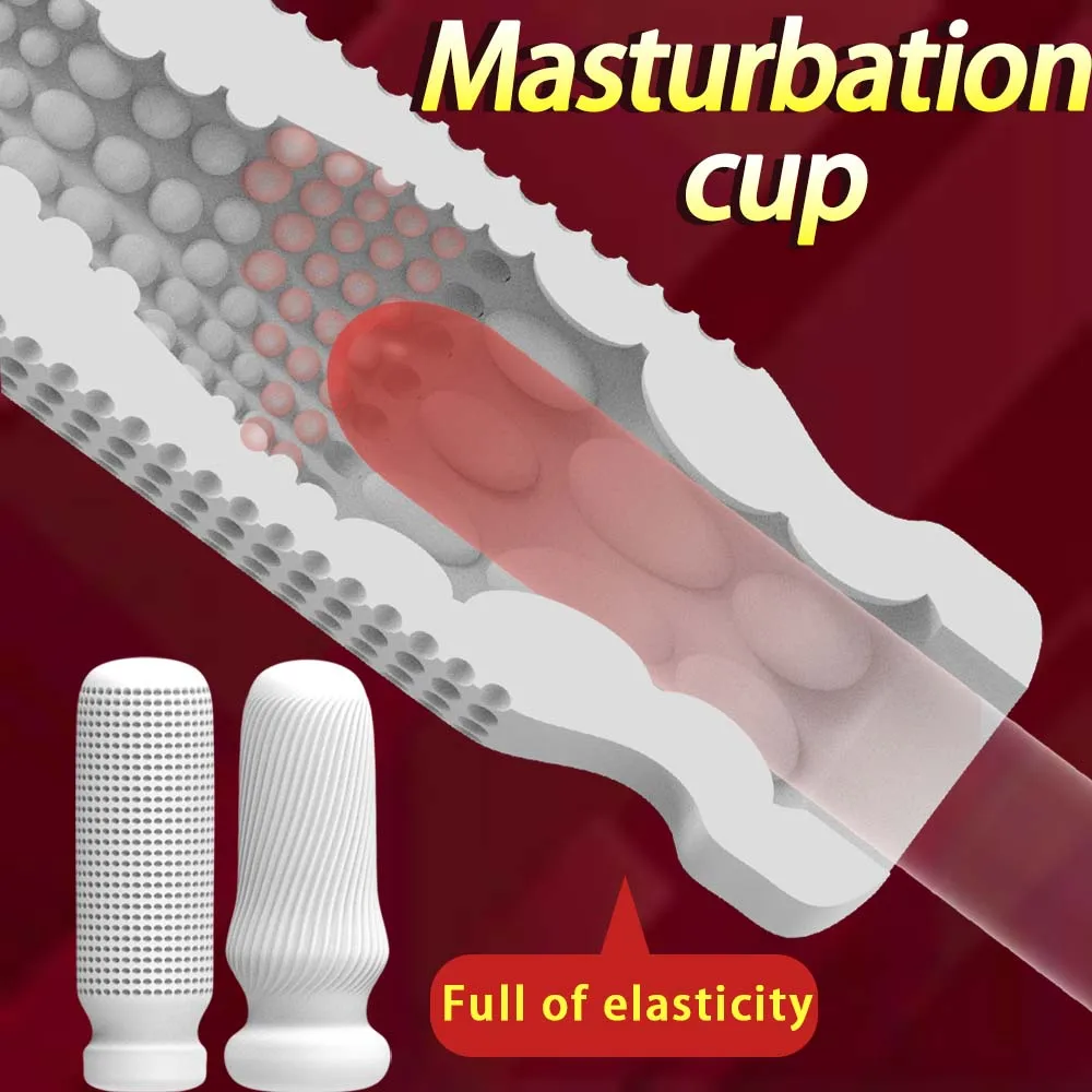 Male Masturbator Cup Sex Toy for Men Soft TPE Cock Training Sex Shop Glans Trainer Penis Sleeve Delay Exercise Adult Products