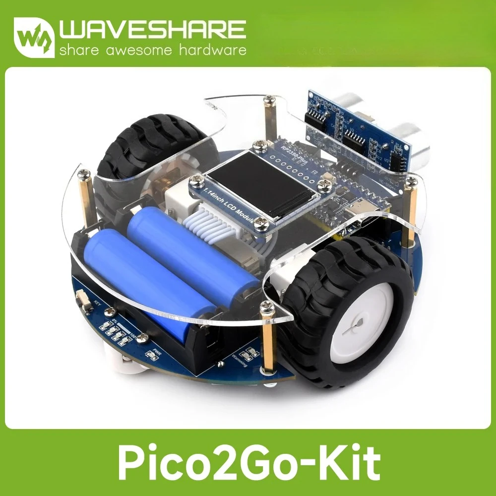 

Waveshare Pico2 Go Mobile Robot,Support Self Driving Remote Control, Includes RP2350-Plus Control Board