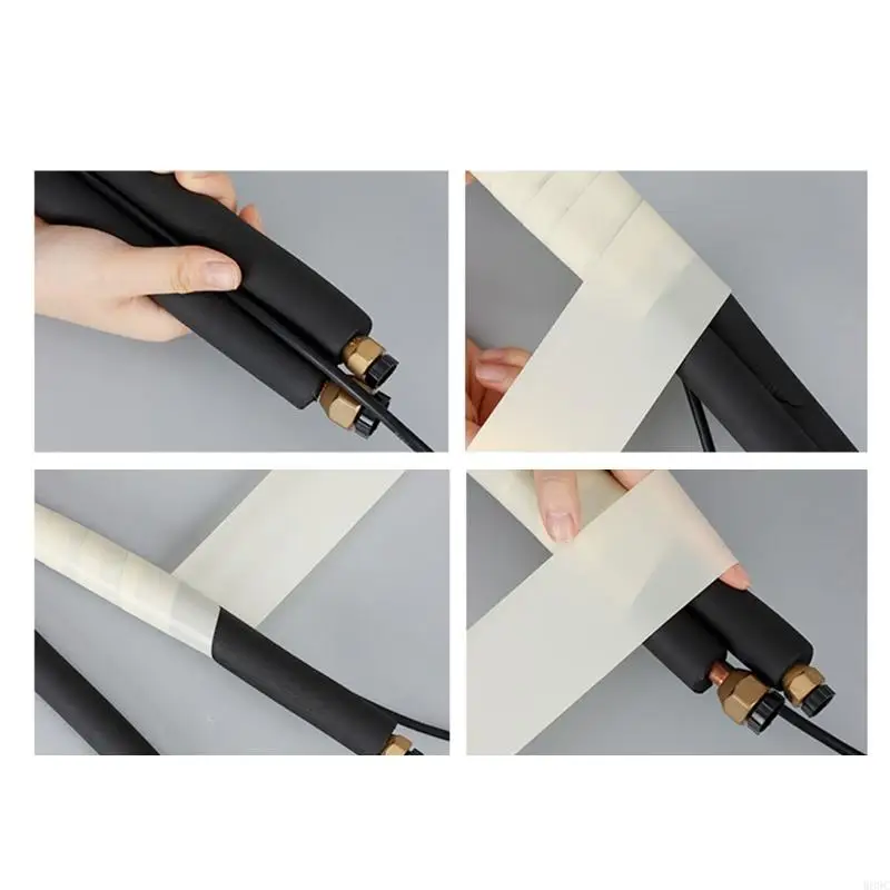 W89C PVC Tapado aislamiento Cinta sellado Ducts fijación Tamaño del vendaje 58 mmx11m Fit para tuberías