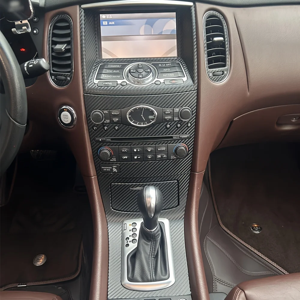 

Углеродное волокно для Infiniti QX50/EX25/EX35 2008-2015, автомобильная пленка, внутренние наклейки, центральная консоль, передача, приборная панель, подъемная панель