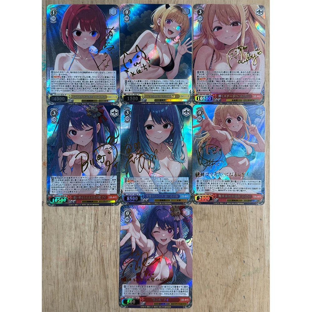 Anime Weiss Schwarz DIY ACG Hoshino Ai Arima Kana Ayanami Rei Asuka Langley Soryu Collectible Cards Toys for Boys Birthday Gift