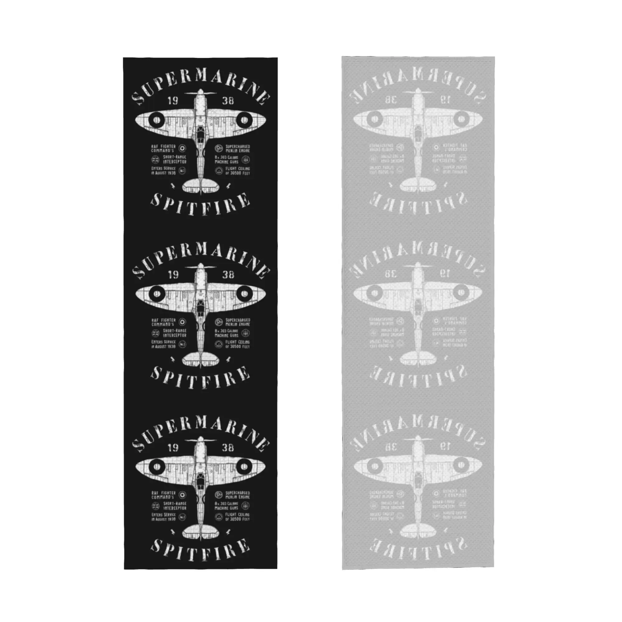 Supermarine Spitfire Cold Exercise Towel Fighter Plane Pilot Aircraft Airplane Yoga Fitness Running Activities Travelling Towels