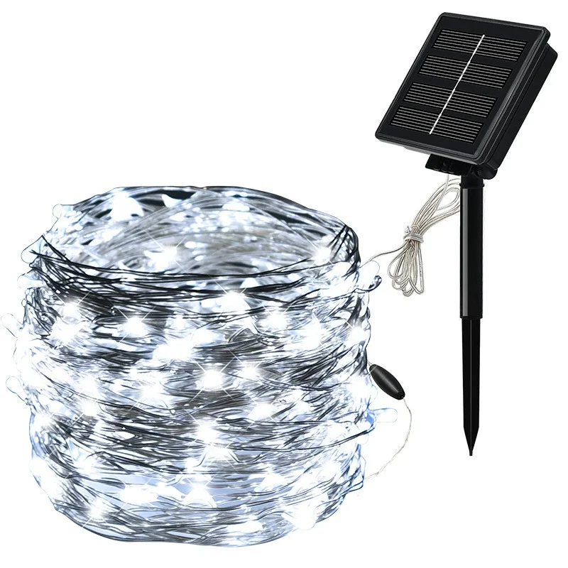 

100/200/300 LED Solar Power Fairy String DIY Colorful Lights 8 Modes Christmas Lights Outdoor Wedding Wire Lamp Xmas Lighting