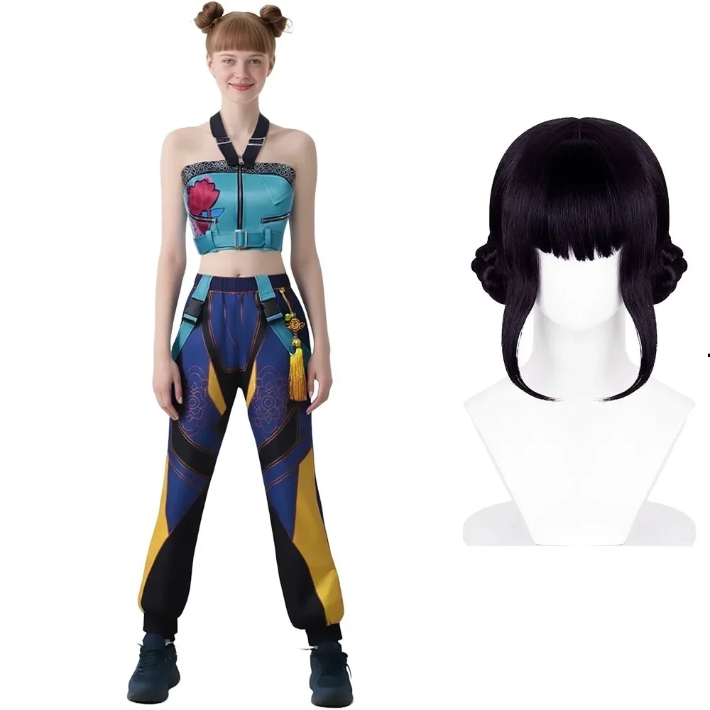 2025 할로윈 케이팝 데몬 슬레이어즈 조이 루미 미라 코스프레 의상 세트 (후드 가발 포함) 성인 아동용