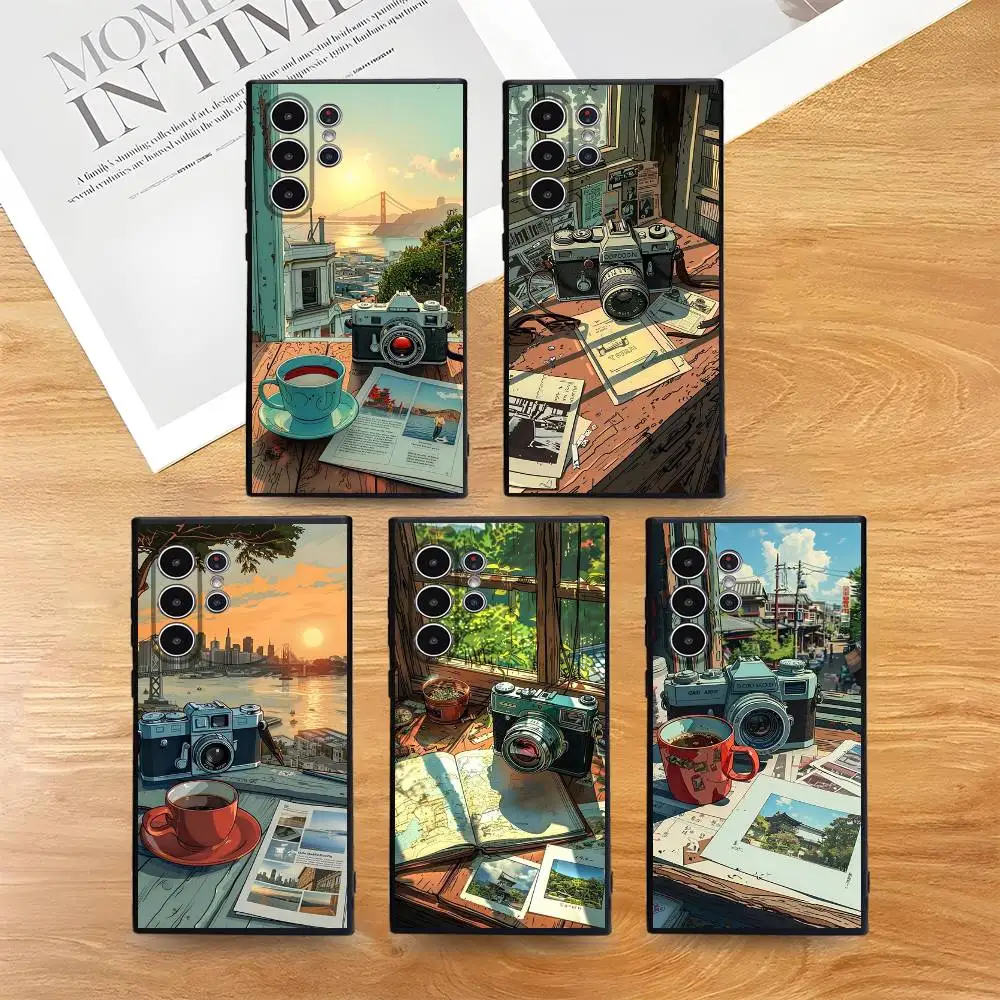 

Beautiful Camera Aesthetic View Phone Case For Phone S Series S21 S22 S23 S24 S25 FE Plus Ultra TPU Soft To Skin-friendly Case