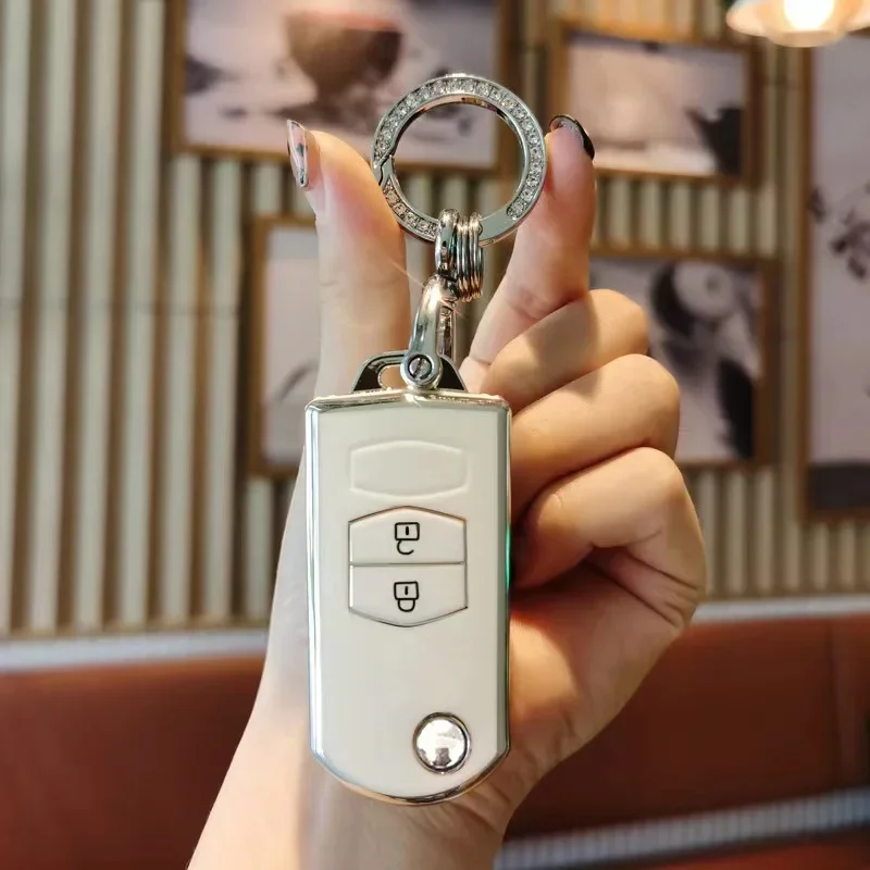TPU Car Key Case Cover Keyless Fob Shell Holder Keychain Protector For Mazda Demio 2 3 5 6 M2 M3 M5 M6 CX7 CX9 RX8 MX5 MPV