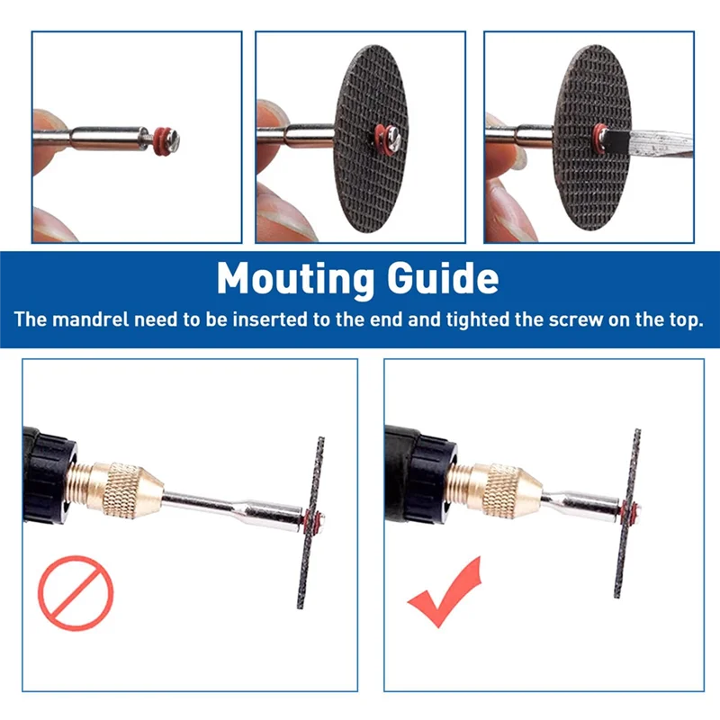 

A76X-Reinforced Fiberglass Cutting Wheel 1-1/4 Inch, 60Pcs Set For Dremel-Rotary Tool Cut Off Wheel