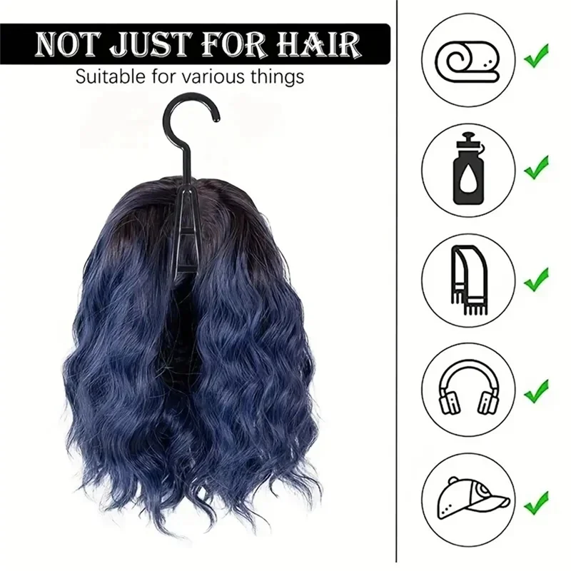 

6Pcs Long Hair Extensions Storage Bag Non-Woven Dust Proof Wigs Carrier Bags With Hanger For Home Salon Organizer-AT36