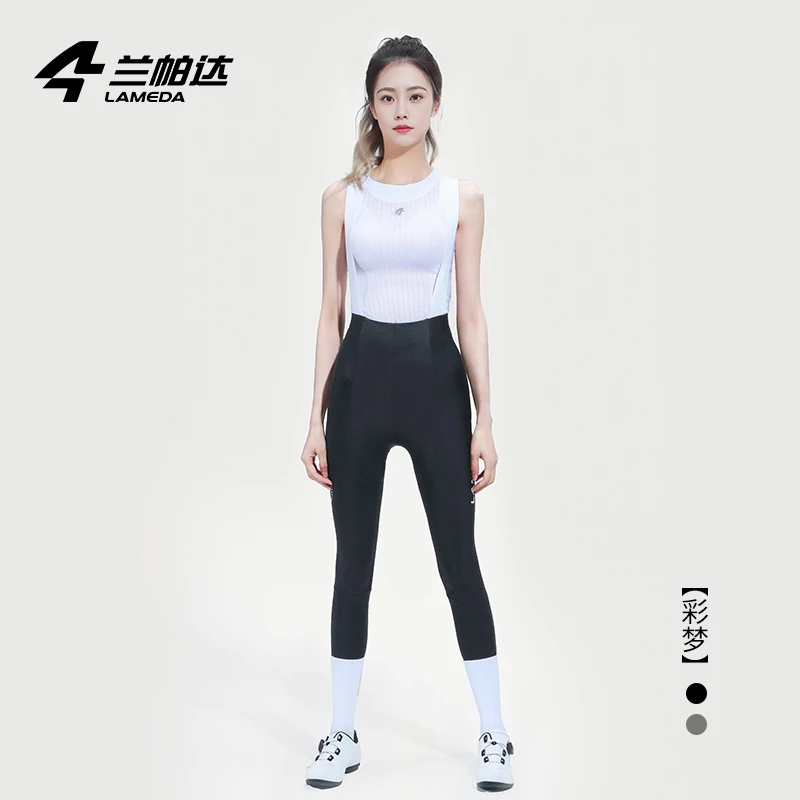 

Lameda Women's Cycling Bib Pants High Waist Breathable Trousers for MTB Road Bike Summer UV Protection Stylish Cycling Clothes