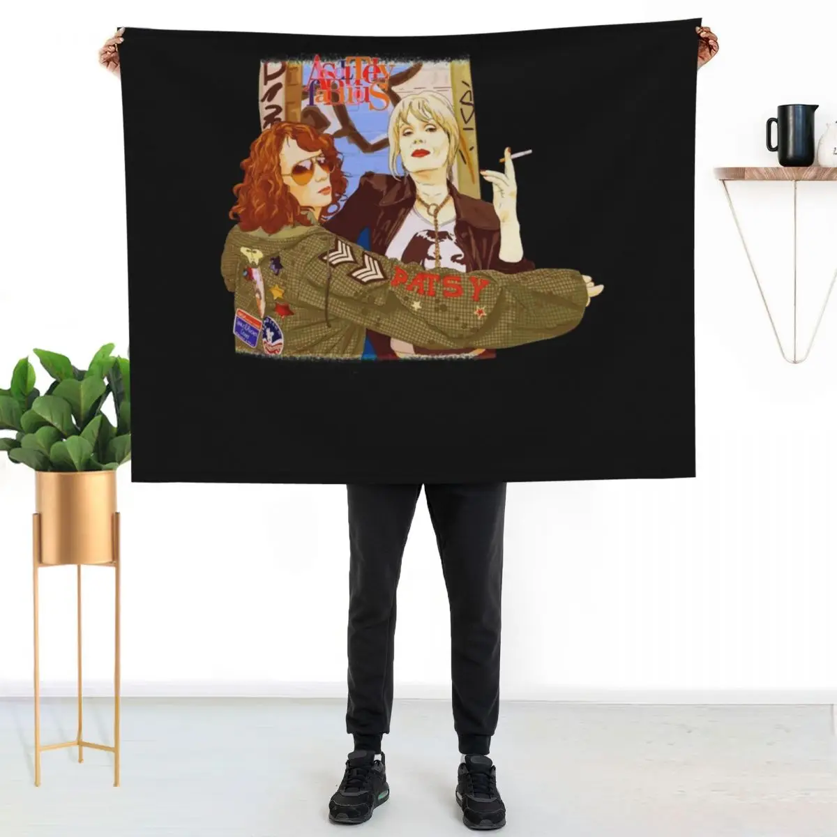 Funny Gift Absolutely Fabulous Edina And Patsy Throw Blanket Giant Sofa Comforter Stuffeds Thermal Nap Blankets