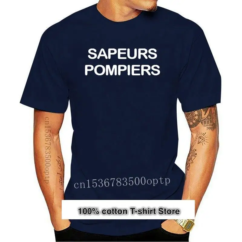 Camiseta de verano de pompones inspirados, camisa negra del Departamento de Bomberos de Francia y París, personalizada, 2021