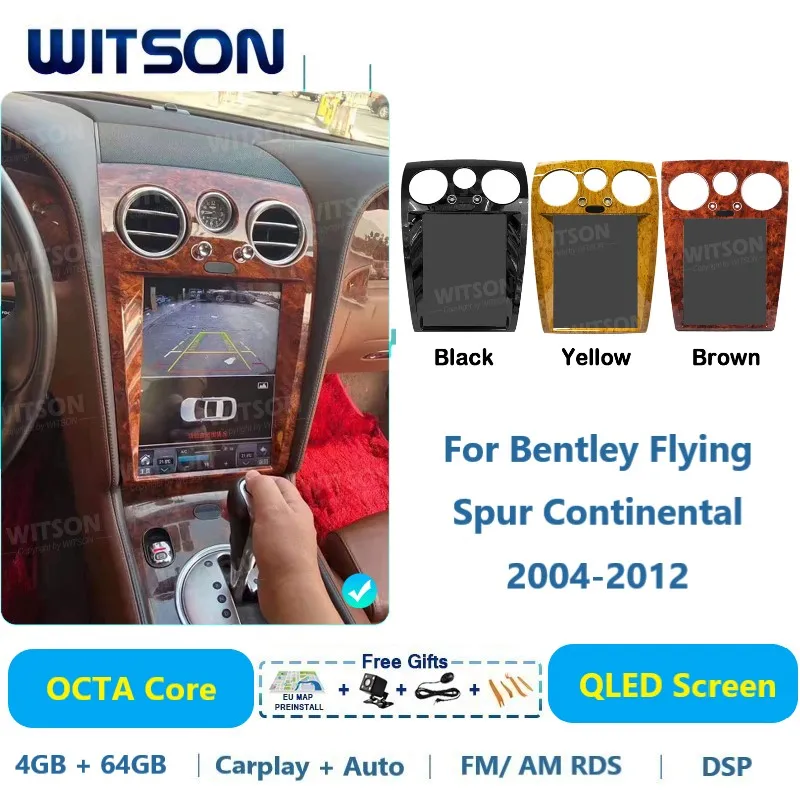 

WITSON Android 13 Tesla Auto Stereo For Bentley Flying Spur Continental 2004-2012 QLED Screen Car Multimedia Carplay Navi