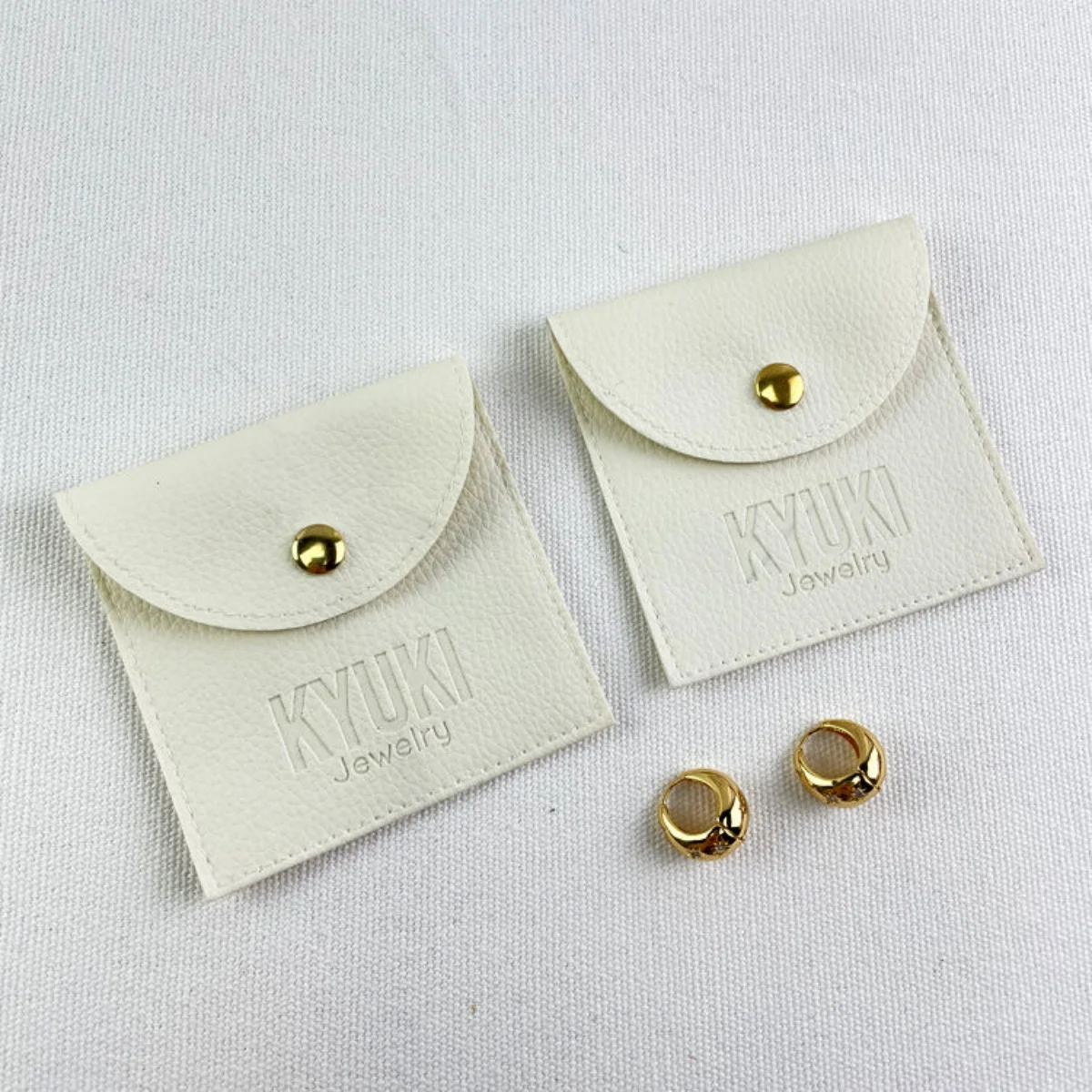 

100pcs Luxury Dark Green Microfiber Gold Snap Bag Envelope Button Purse Pouch For Ring Earrings Headset Coin Soap Gift Organizer