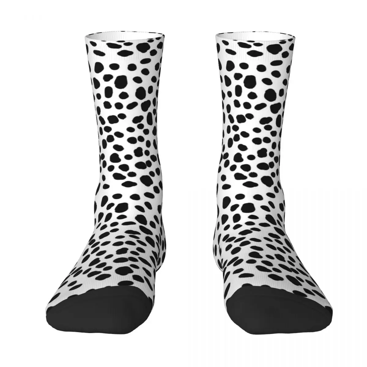 Dalmatian Spots Stockings Black And White Custom Novelty Socks Winter Non Skid Socks Women Outdoor Sports High Quality Socks