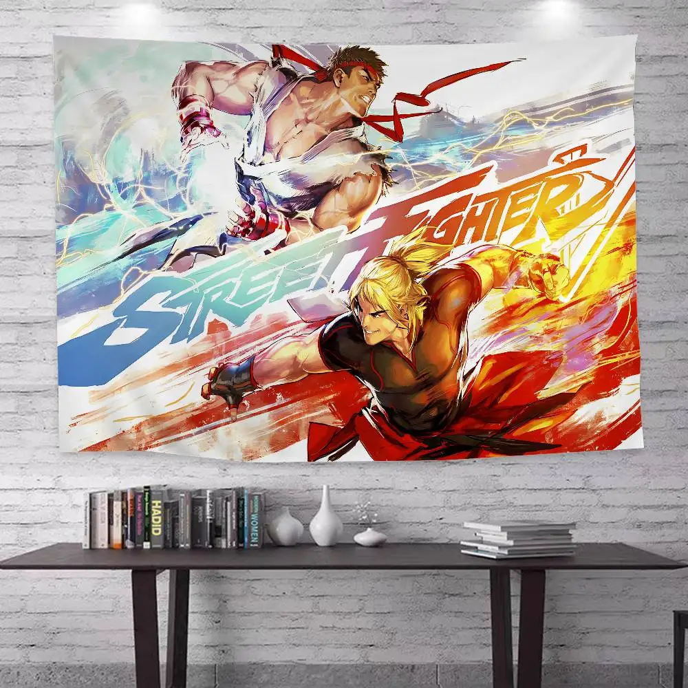 Street Fighter Retro Game Printed Large Wall Tapestry Indian Buddha Wall Decoration Witchcraft Bohemian Hippie Wall Art Decor