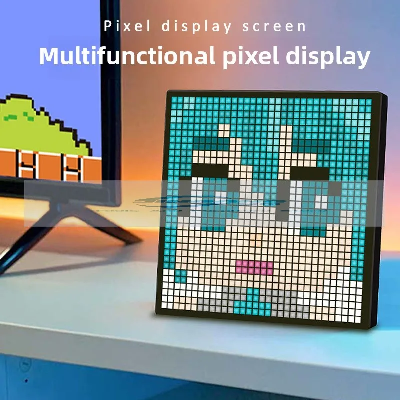 Умный пиксельный будильник, таймер, многофункциональный дисплей, фоторамка, светодиодный DIY, креативные подарки, пиксельный экран, окружающее освещение