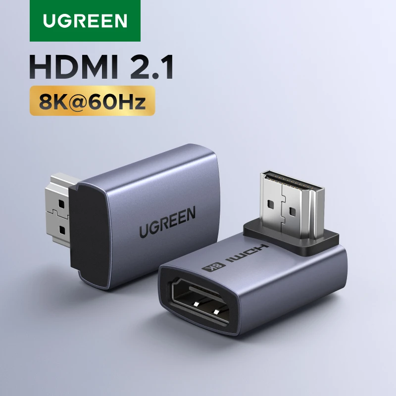 UGREEN 8K@60Hz HDMI-Compatible 90 & 270 Degree Connector for Narrow Place Right Angle Adapter HDMI Connector for Laptop Monitor