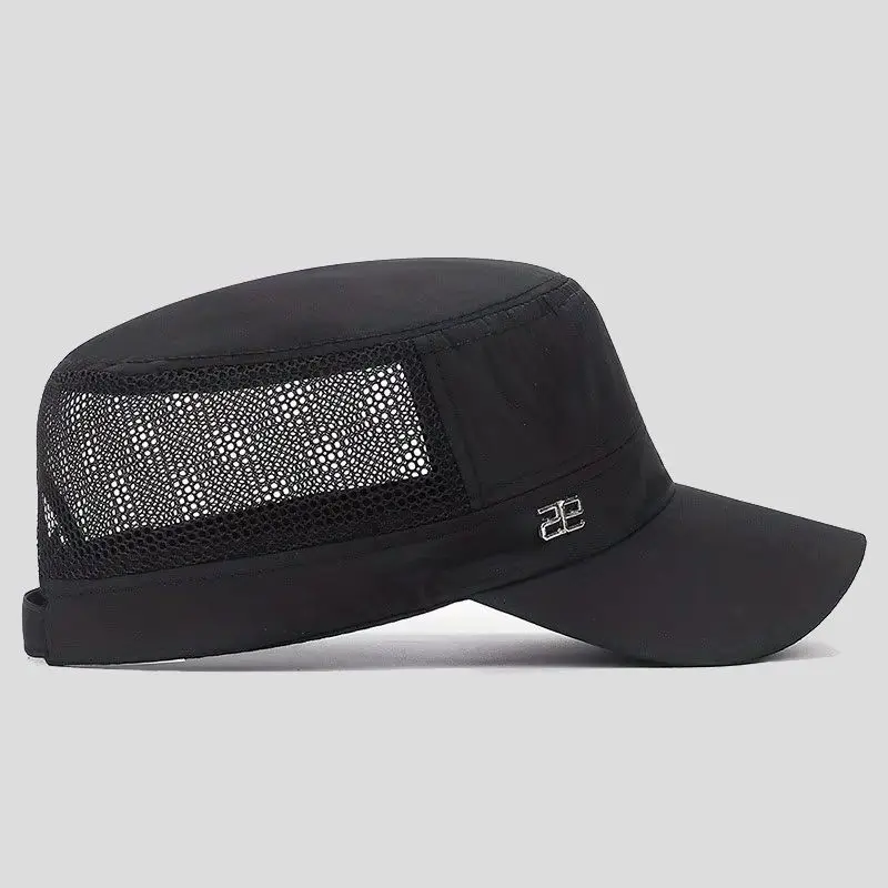 

Breathable Mesh Military Cap Summer Flat Top Tactical Hat Quick Dry Outdoor Sports Baseball Cap for Men Army Style