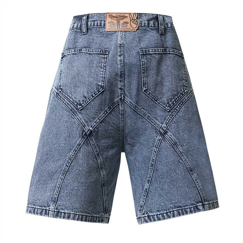 Hip Hop Streetwear Summer Jeans Shorts Harakuju Fashion Streetwear Denim Short Pants For Male Vintage