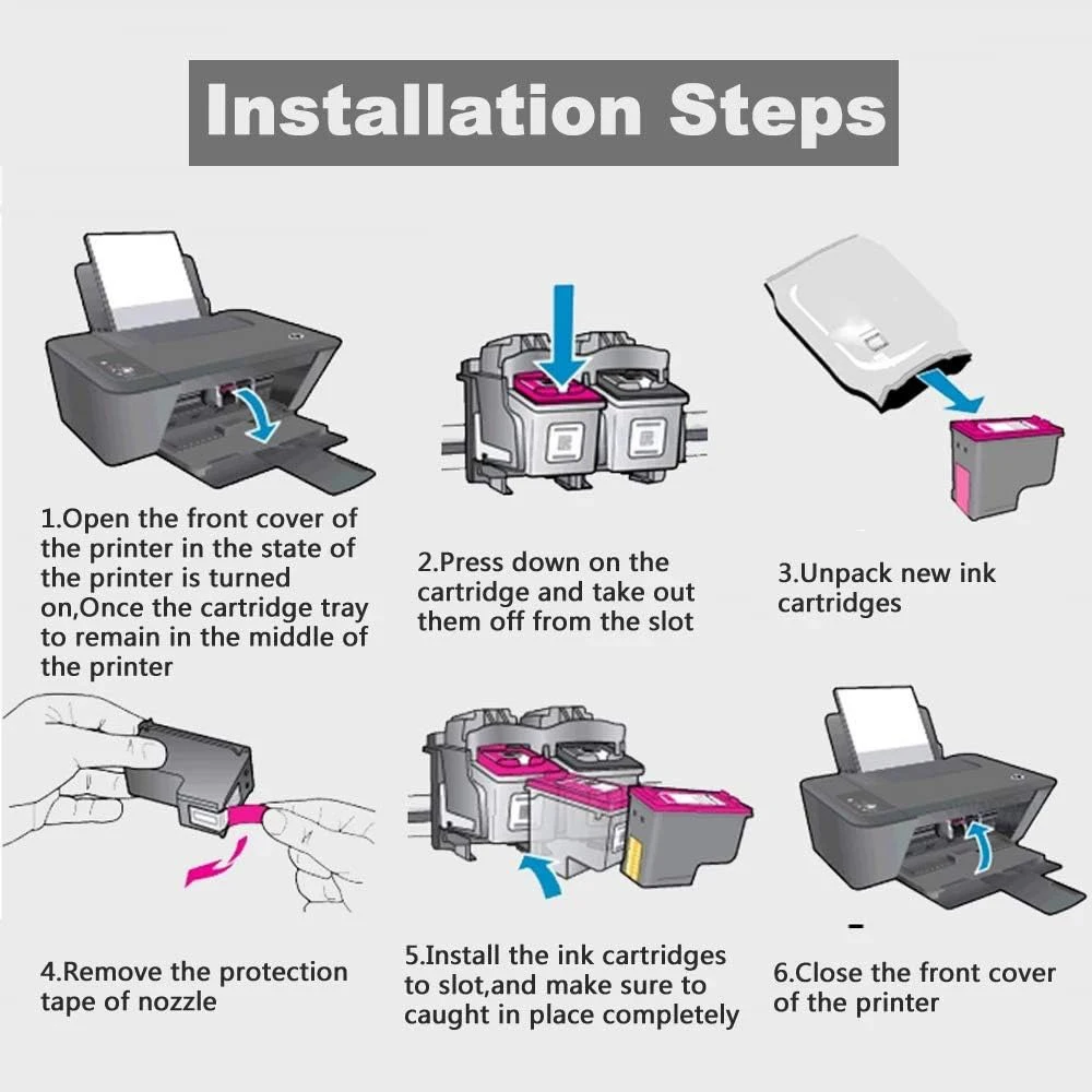 Per HP 61XL hp61 Cartuccia d'inchiostro ricaricabile di ricambio per hp61 hp61XL Deskjet 1000 1050 1050A 1510 2000 2050 2050A 3000 Stampanti
