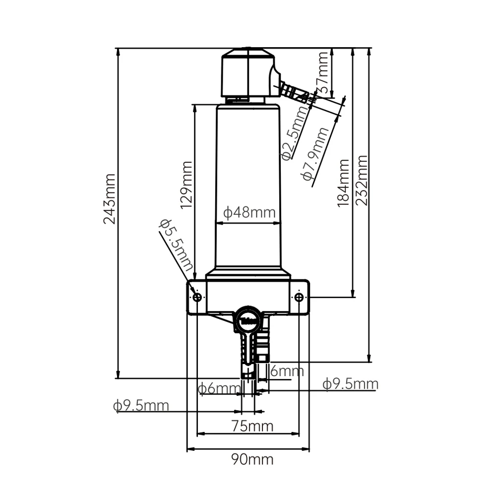 Talos FOB Beer Detector Plastic Material Foam Breaker Draft Beer 1115121 The Outer Diameter Of The Interface Is 3/8