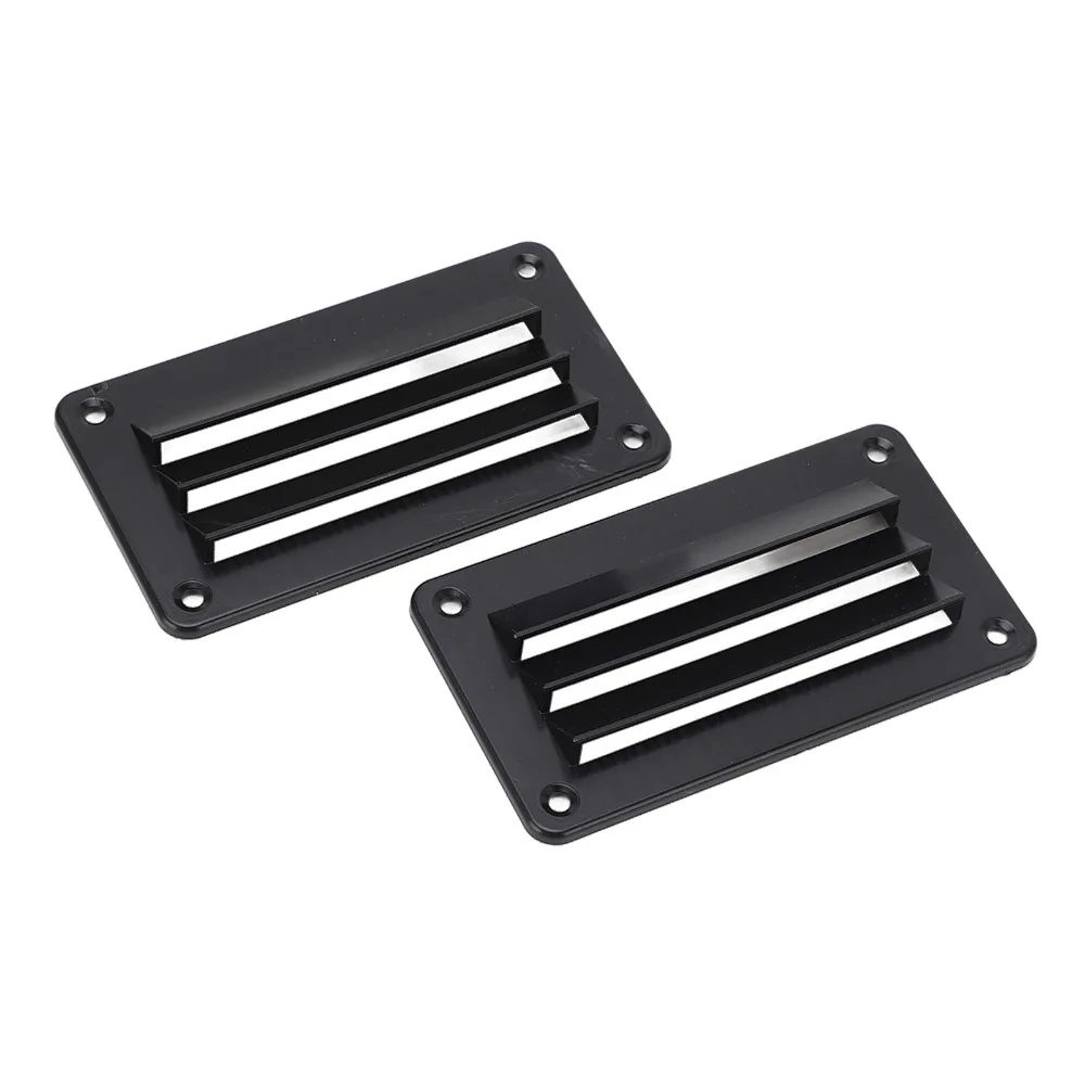 

2pcs Air Outlet Black RV Air Vent Louver Air Vent Grille Vent Cover Ventilation Outlet Grille Outlet Grille Louver Home Use