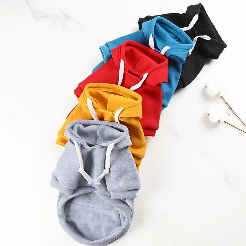 1pc Dog Hoodie With Zipper Pocket, Pet Fleece Sweatshirt For Medium Dogs Autumn And Winter Clothes