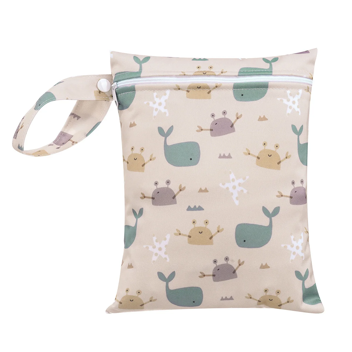 HappyFlute nowy nadruk jednoczęściowy 18*25CM mini kieszonkowy uchwyt zatrzaskowa konstrukcja wielokrotnego użytku wodoodporna wielofunkcyjna mokra torba dla dziecka