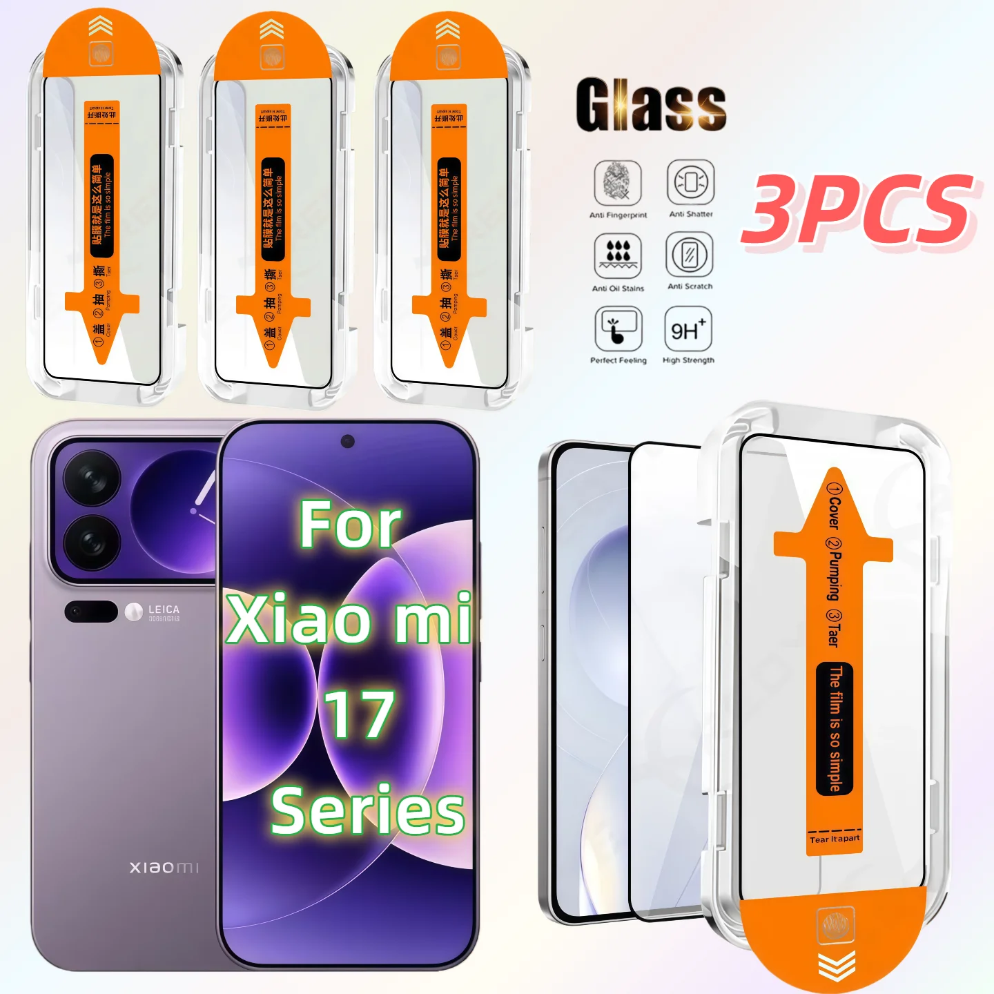 

Защитная пленка из закаленного стекла HD для Xiaomi 17/17Pro/17ProMax/17Ultra, 3 шт. - Защита без пыли и пузырьков