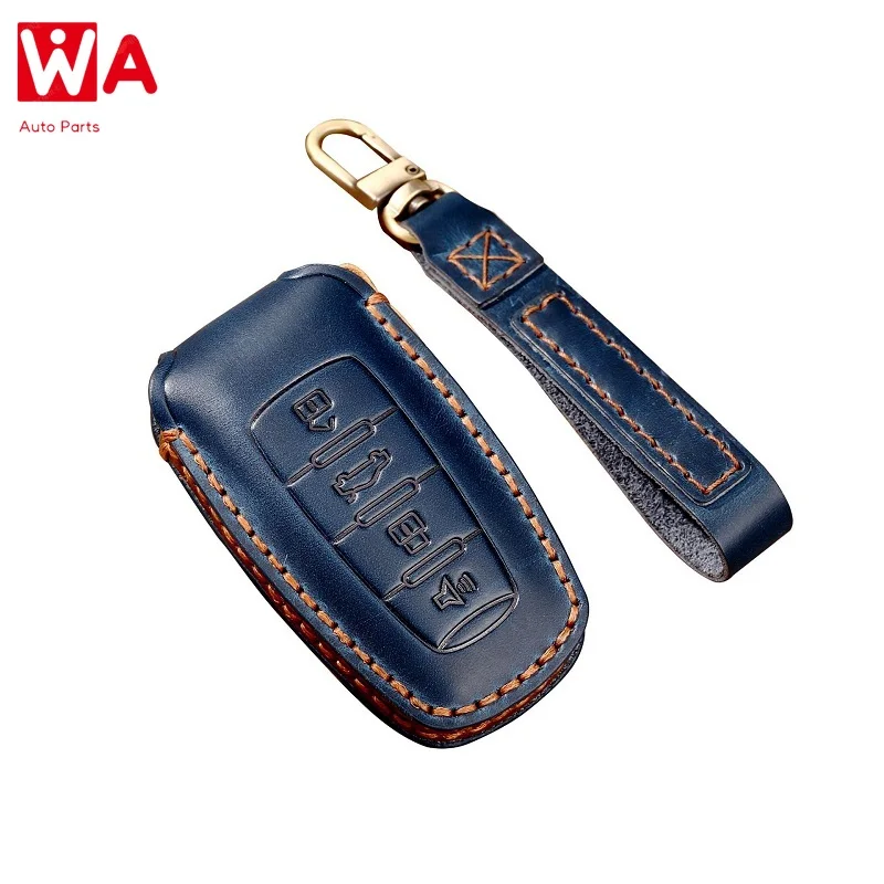 

Leather Car Remote Key Cover Case For Great Wall Haval Coupe H7 H8 H2 H6 H9 Auto Key Shell Protection