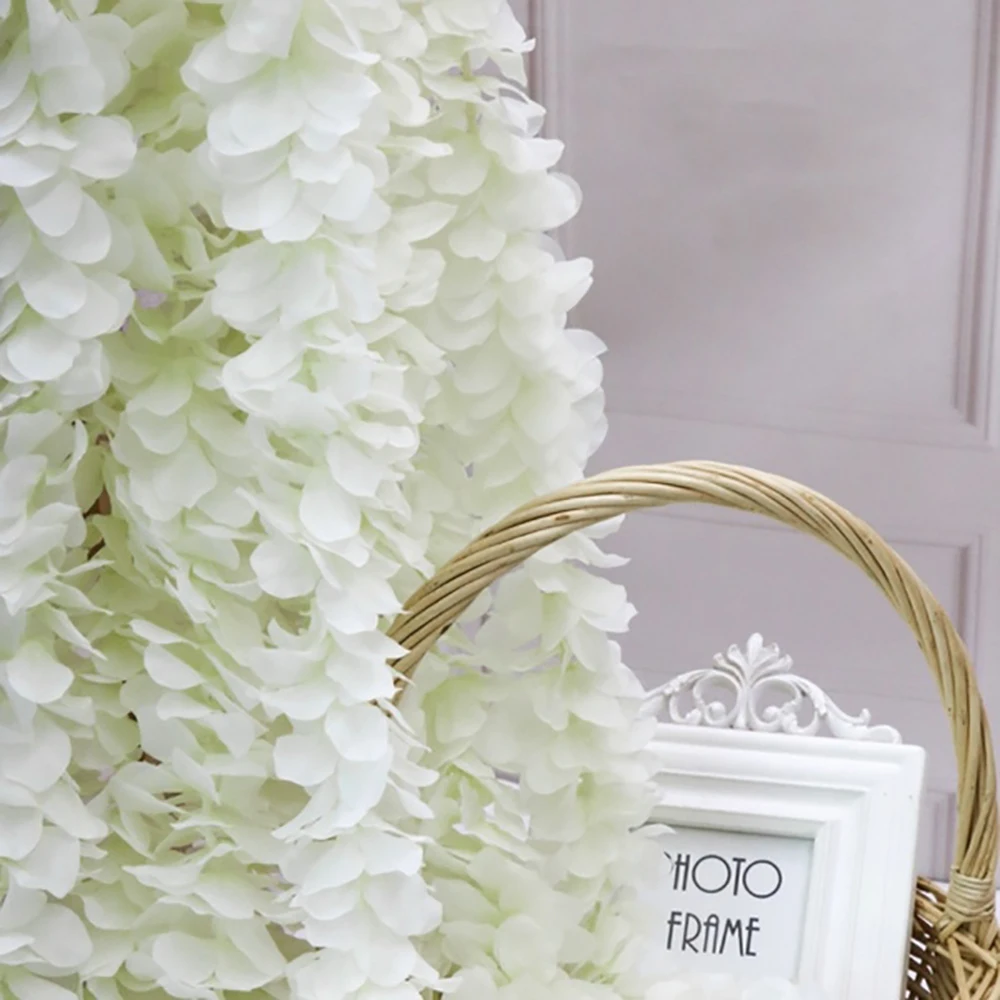 20PCS Artificial Silk Wisteria Flower Fake String Hanging Wisteria Plant Vine Garden Arch Decor Party Wedding Home Decoration