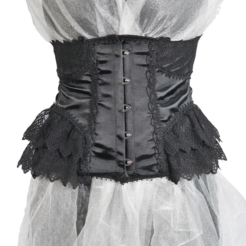 Court Style Corset with Light Luxury Lace Lace Waist Clip Lolita and Corset Waist Seal Fajas Shapewear Women