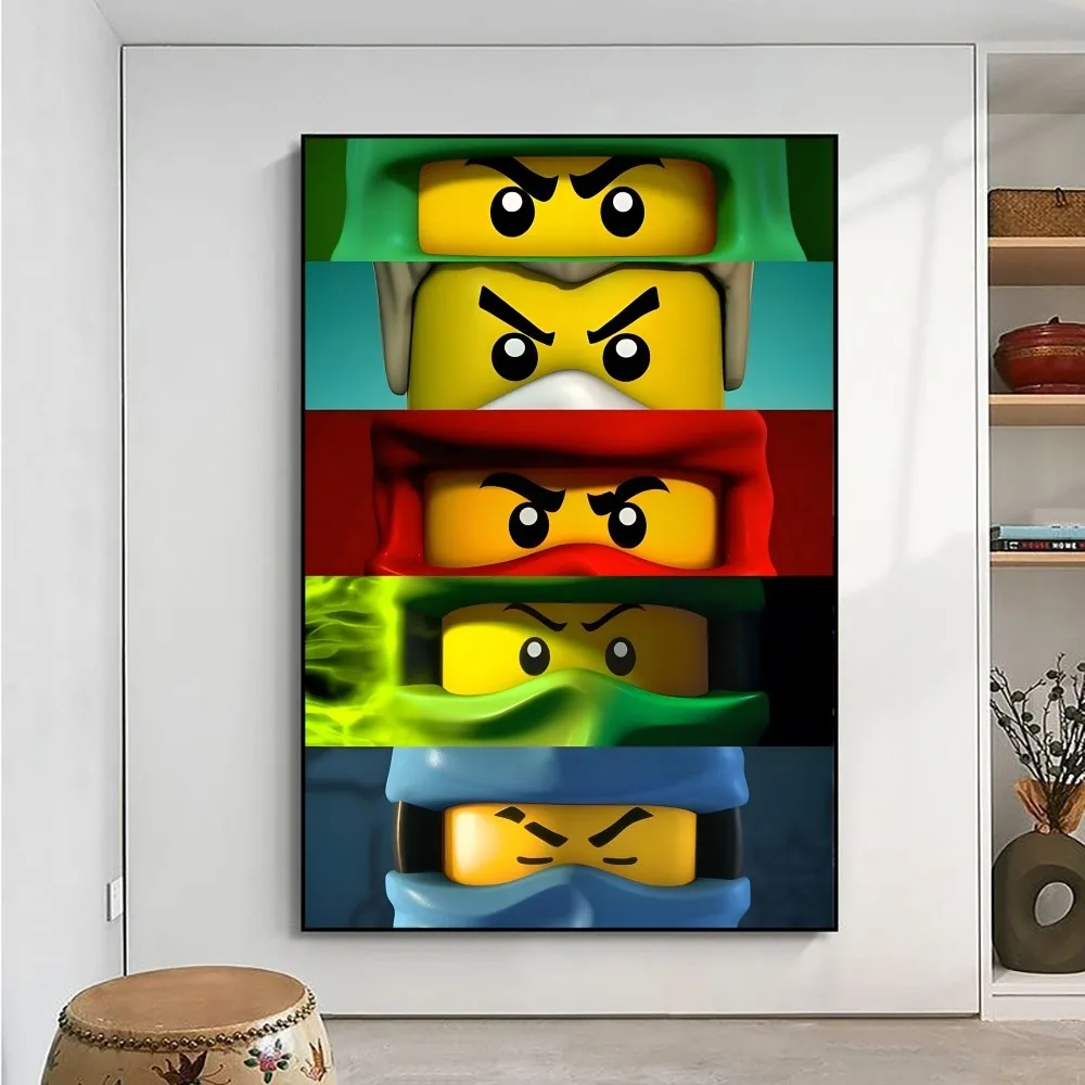 Cool Cartoon-N-Ninjago-S Poster No Framed Poster Kraft Club Bar Paper Vintage Poster Wall Art Painting Bedroom Study Stickers