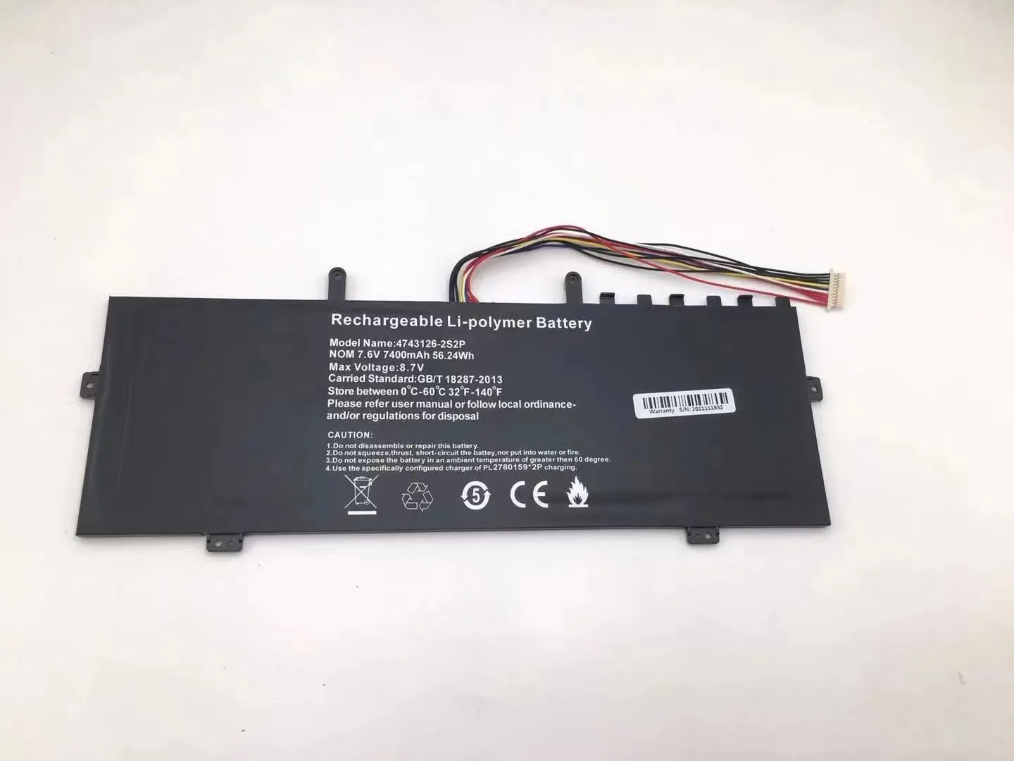 

New 4743126-2S2P HINS01 Laptop Battery 7.6V 56.24Wh 7400mAh For Hasee Elite Shield KingBook X5-2020A3 X5-2020A3S X57A1 X57S1