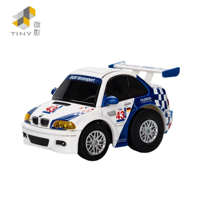 Modelo de simulación de aleación retro BMW M3 E46 serie Q 1:64, colección infantil de juguetes decorativos, regalos navideños para niños.