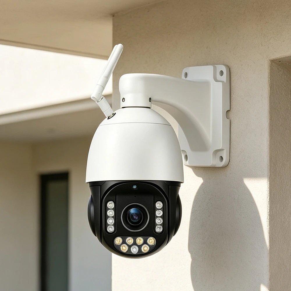 Outdoor 4K 8MP 30X Optical Zoom PTZ Security Camera 2.4&5GHz WiFi & POE Human Vehicle Detection Auto Tracking Speed Dome Surveil