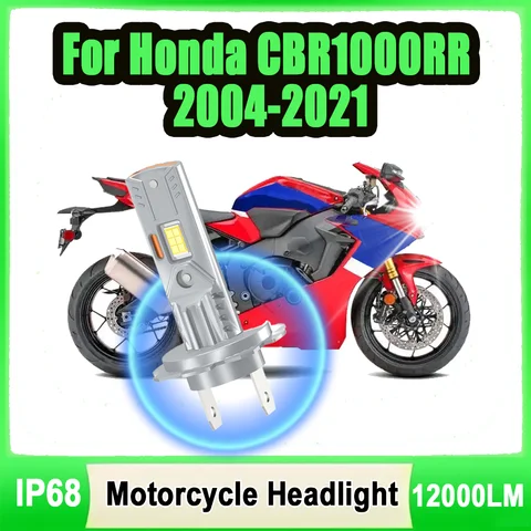 Plug And Play Canbsu No error Moto Front Light H7 LED Motorcycle Headlight 6000K White CSP Chips For Honda CBR1000RR 2004-2021