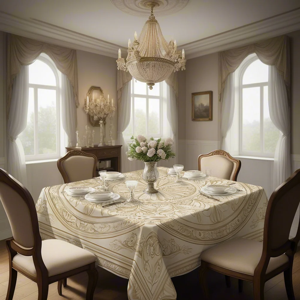 Suitable for restaurants, coffee tables,living rooms - machine-woven fabric, for indoor and outdoor dining on living room tables