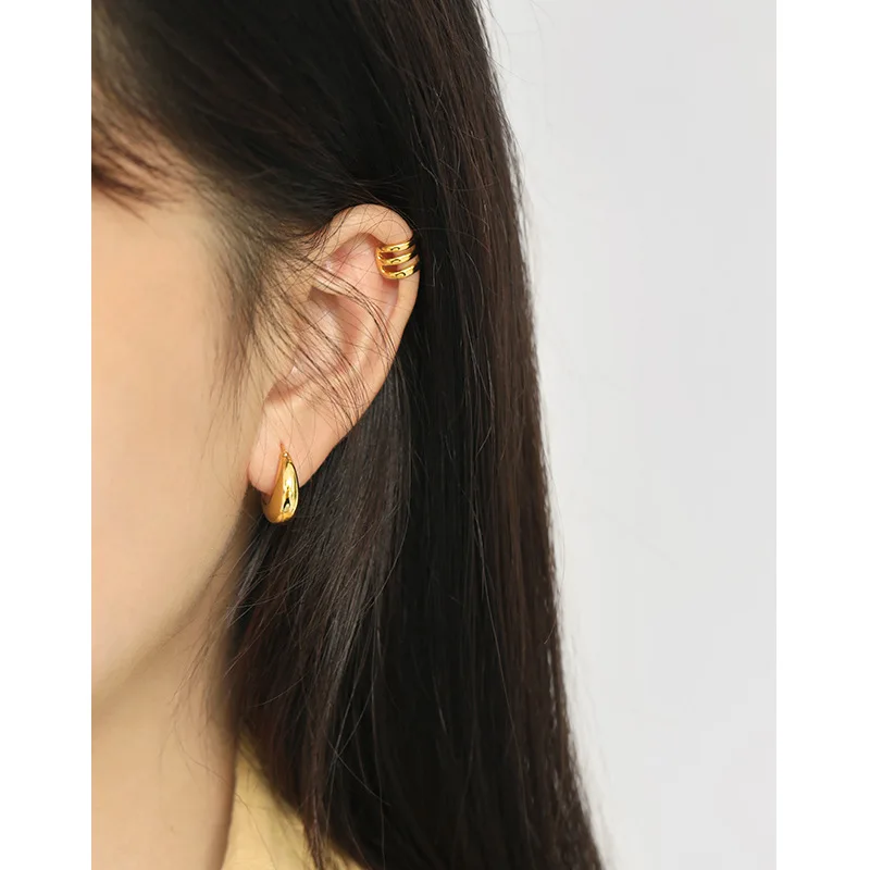 S925 pure silver geometric round earrings for women's classic fashion banquet jewelry gift