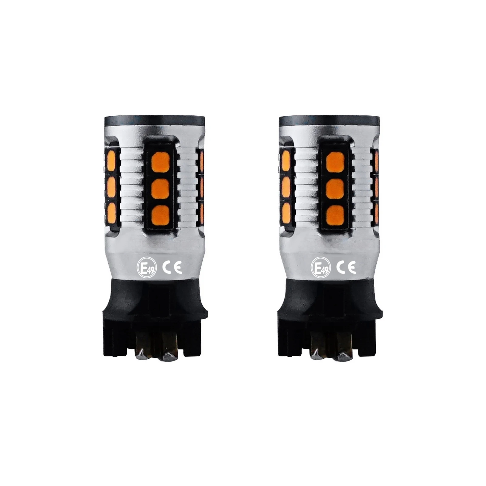 2pcs Amber PW24W PWY24W 16 SMD LED Daytime Front Side Indicator Turn Signal Light Bulbs 12V-22V view 2